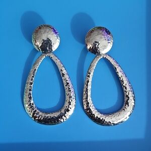 Lucky in Love Silver Teardrop Earrings
